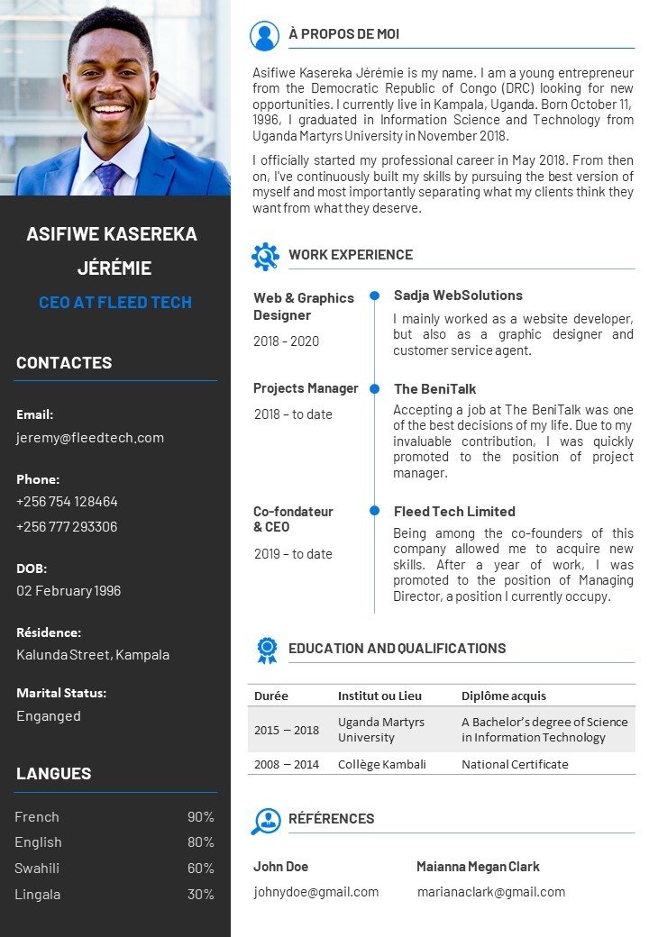 Free Editable PowerPoint CV Templates
