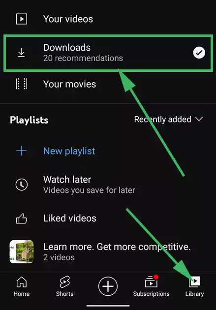 Where are downloaded YouTube videos store?